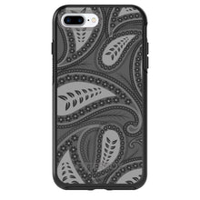 DistinctInk™ OtterBox Symmetry Series Case for Apple iPhone / Samsung Galaxy / Google Pixel - Big Grey Black Paisley