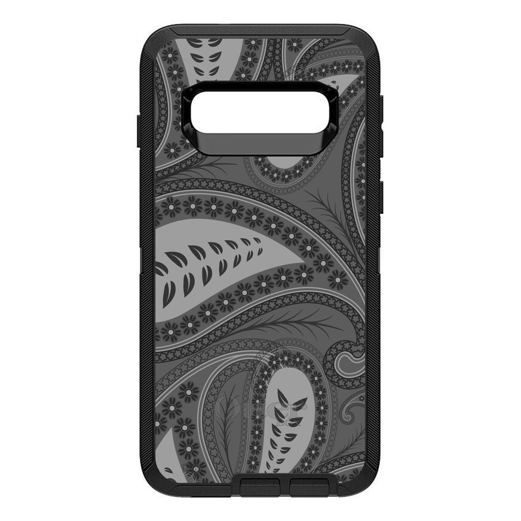 Big Grey Black Paisley OtterBox Defender Case for iPhone & Galaxy, view 9