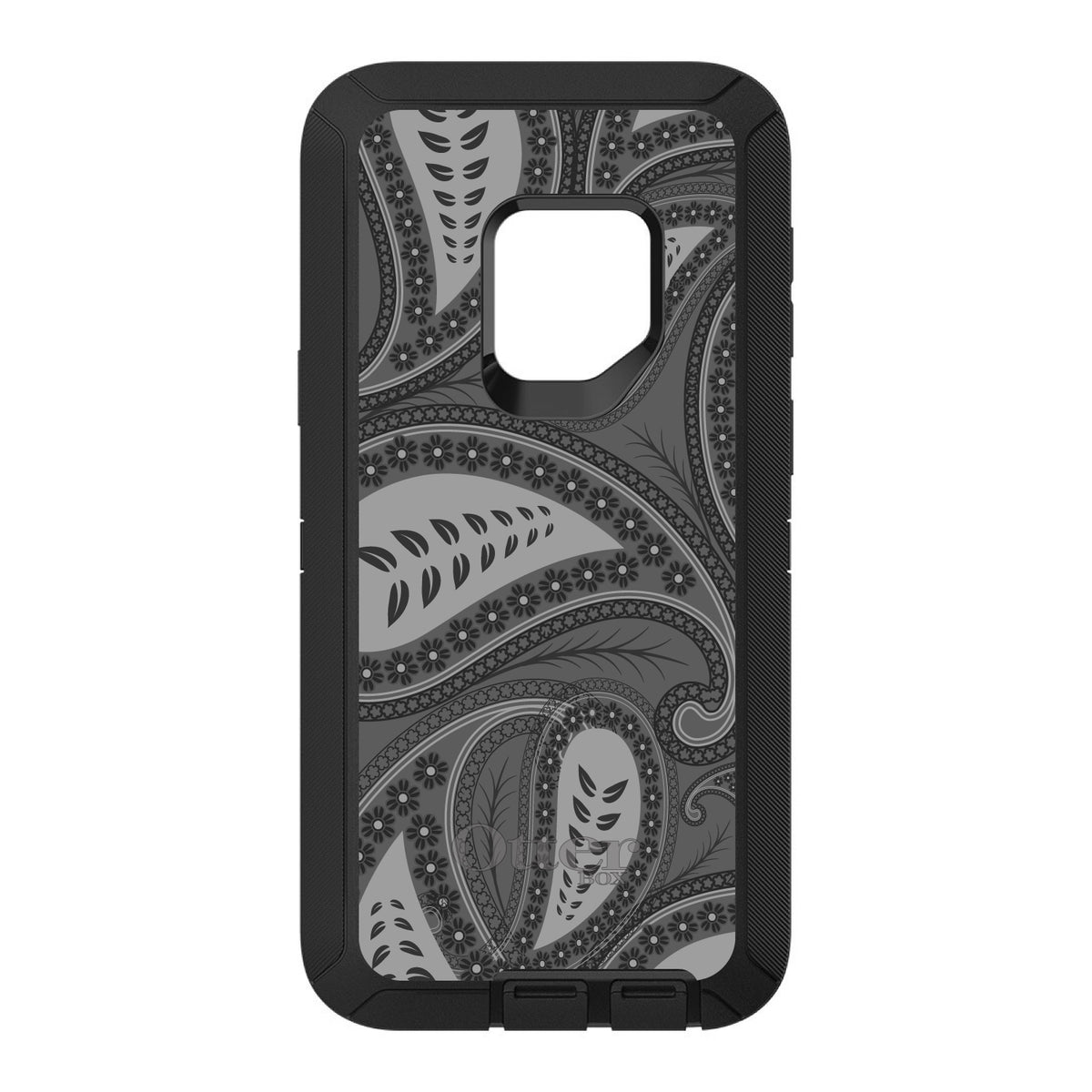 Big Grey Black Paisley OtterBox Defender Case for iPhone & Galaxy, view 11