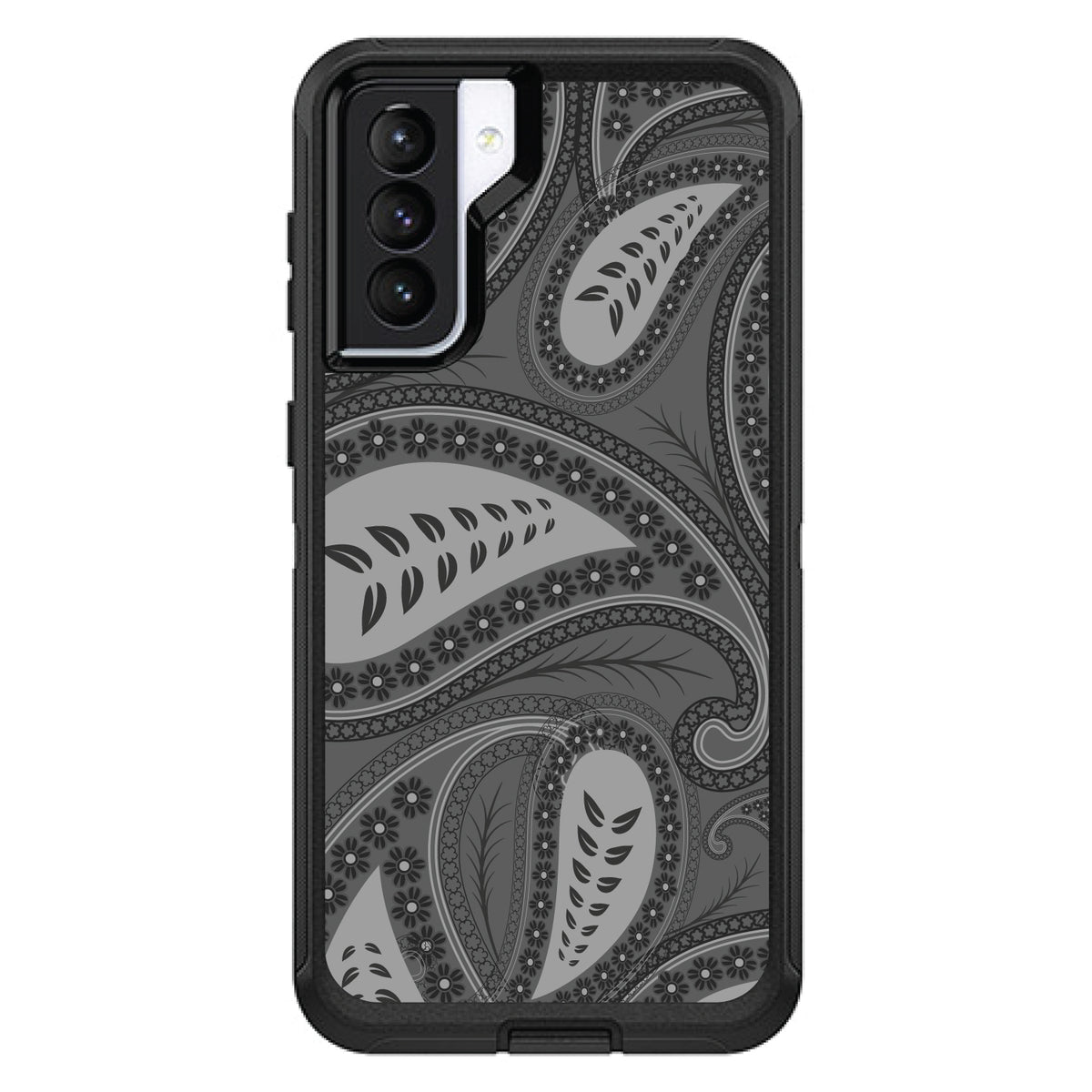 Big Grey Black Paisley OtterBox Defender Case for iPhone & Galaxy, view 6