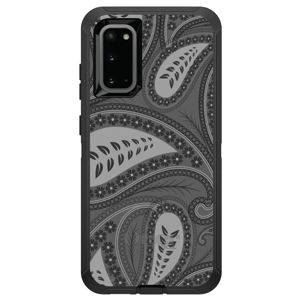 Big Grey Black Paisley OtterBox Defender Case for iPhone & Galaxy, view 8