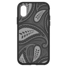 DistinctInk™ OtterBox Symmetry Series Case for Apple iPhone / Samsung Galaxy / Google Pixel - Big Grey Black Paisley