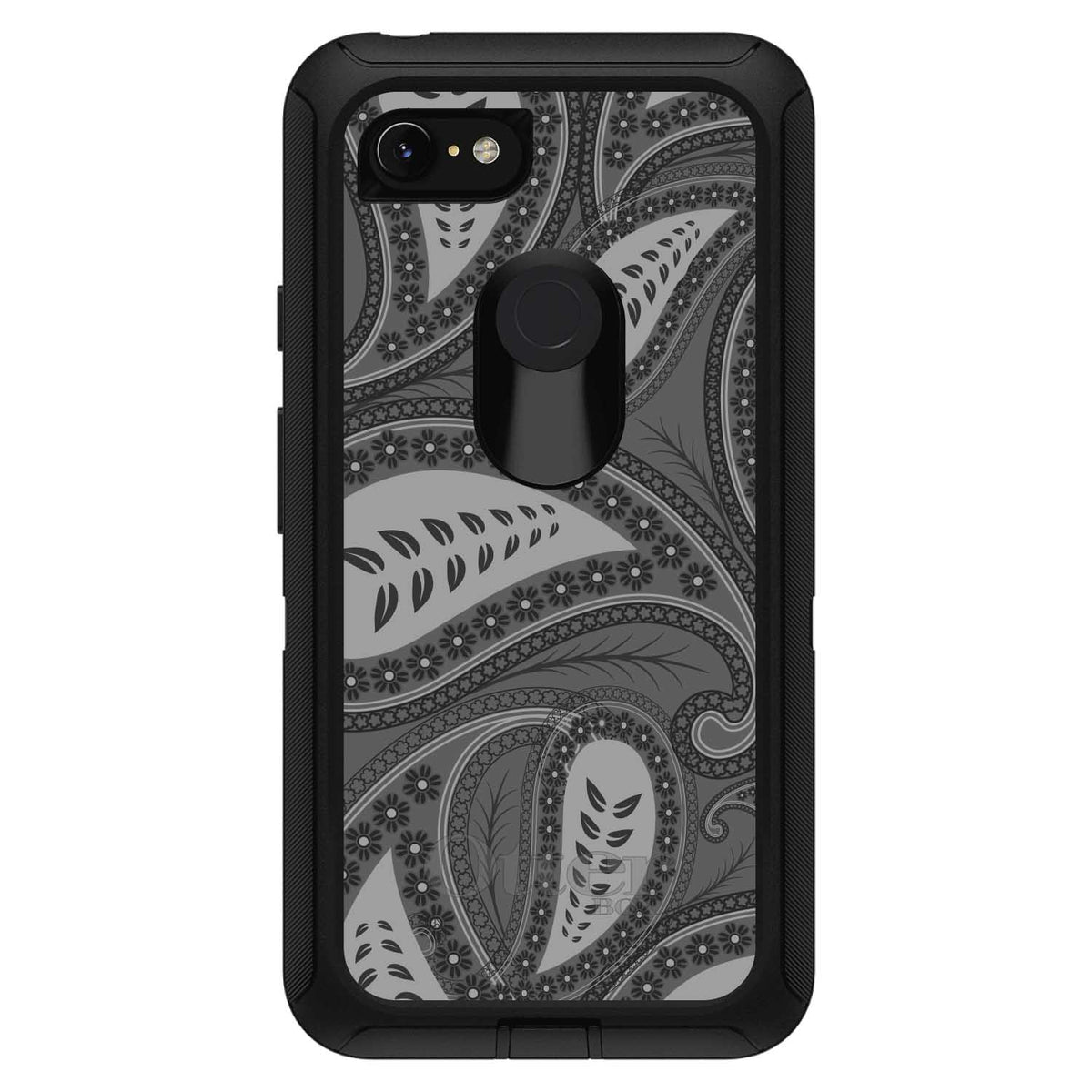 Big Grey Black Paisley OtterBox Defender Case for iPhone & Galaxy, view 18