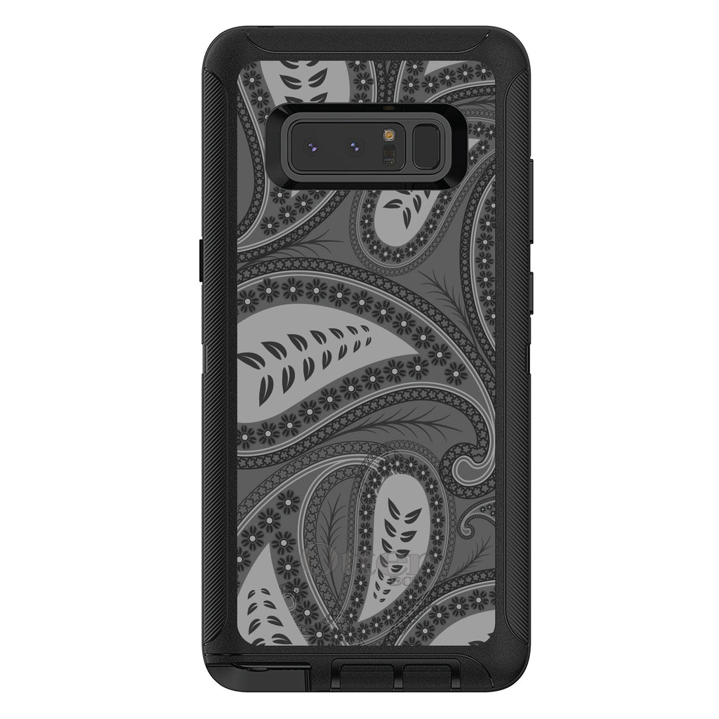 Big Grey Black Paisley OtterBox Defender Case for iPhone & Galaxy, view 17