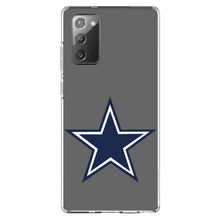 DistinctInk® Clear Shockproof Hybrid Case for Apple iPhone / Samsung Galaxy / Google Pixel - Dallas Star Grey Navy