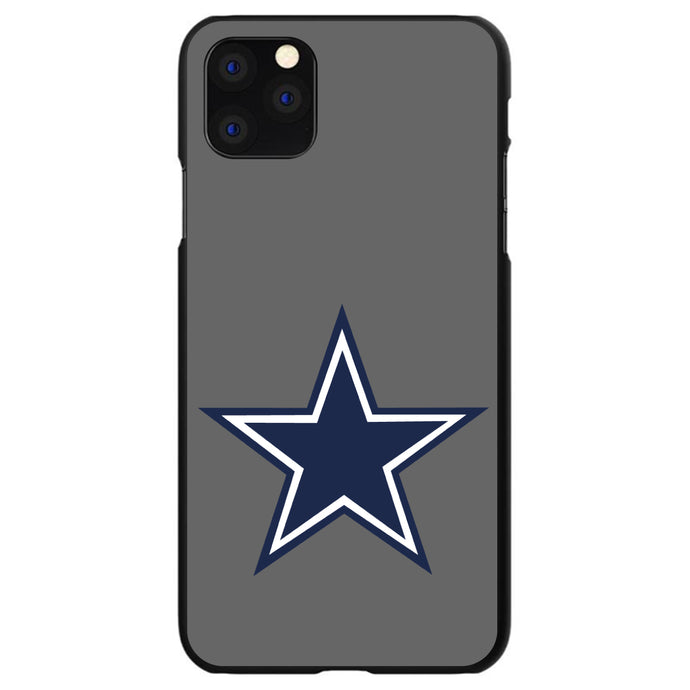 DistinctInk® Hard Plastic Snap-On Case for Apple iPhone or Samsung Galaxy - Dallas Star Grey Navy