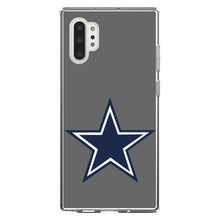 DistinctInk® Clear Shockproof Hybrid Case for Apple iPhone / Samsung Galaxy / Google Pixel - Dallas Star Grey Navy