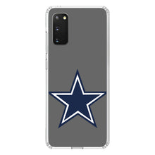 DistinctInk® Clear Shockproof Hybrid Case for Apple iPhone / Samsung Galaxy / Google Pixel - Dallas Star Grey Navy