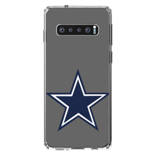 DistinctInk® Clear Shockproof Hybrid Case for Apple iPhone / Samsung Galaxy / Google Pixel - Dallas Star Grey Navy