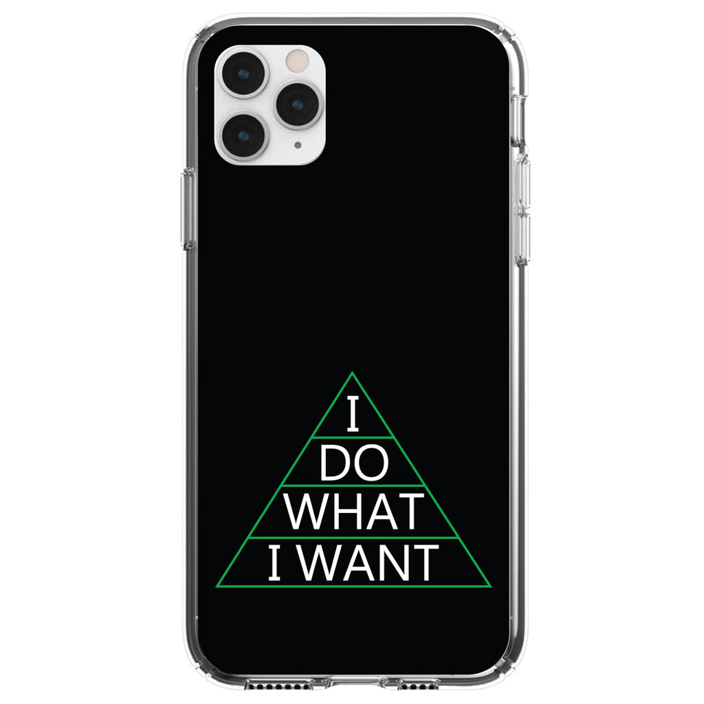 I Do What I Want Clear Shockproof iPhone Case