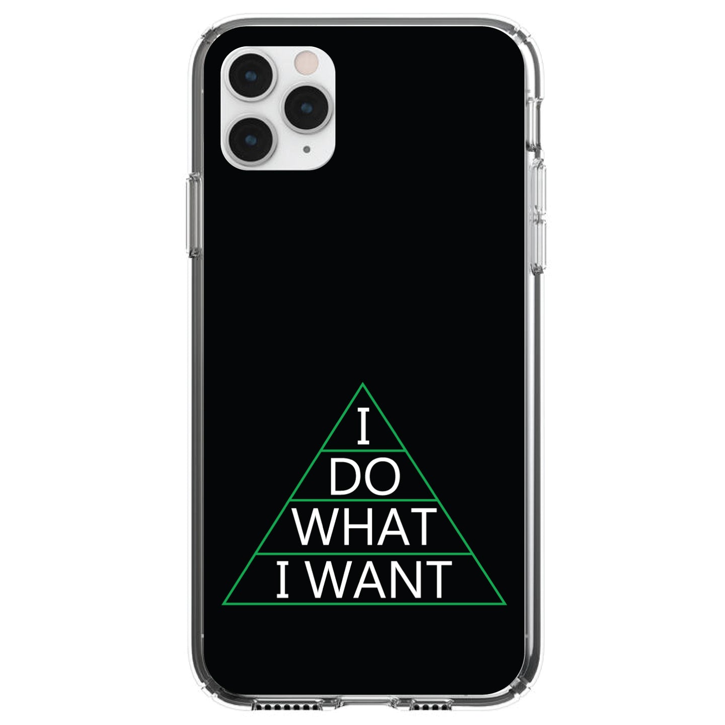 DistinctInk® Clear Shockproof Hybrid Case for Apple iPhone / Samsung Galaxy / Google Pixel - I Do What I Want