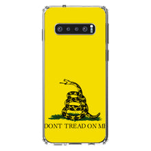DistinctInk® Clear Shockproof Hybrid Case for Apple iPhone / Samsung Galaxy / Google Pixel - Don't Tread On Me - Gadsden Flag