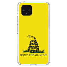 DistinctInk® Clear Shockproof Hybrid Case for Apple iPhone / Samsung Galaxy / Google Pixel - Don't Tread On Me - Gadsden Flag