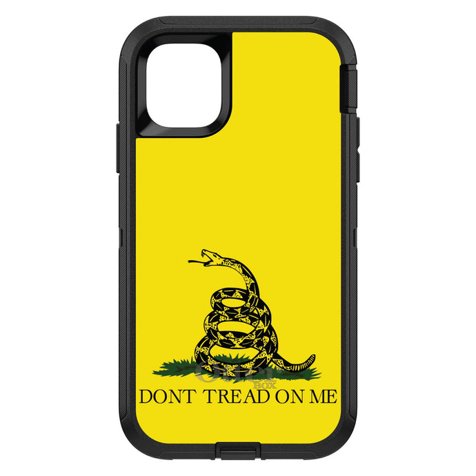 DistinctInk™ OtterBox Defender Series Case for Apple iPhone / Samsung Galaxy / Google Pixel - Dont Tread On Me - Gadsden Flag