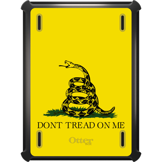 DistinctInk™ OtterBox Defender Series Case for Apple iPad / iPad Pro / iPad Air / iPad Mini - Dont Tread On Me - Gadsden Flag