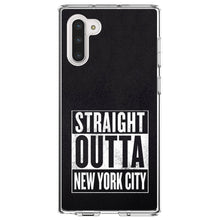 DistinctInk® Clear Shockproof Hybrid Case for Apple iPhone / Samsung Galaxy / Google Pixel - Straight Outta New York City