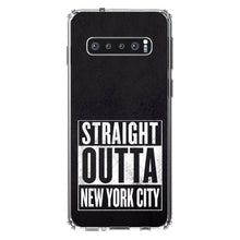 DistinctInk® Clear Shockproof Hybrid Case for Apple iPhone / Samsung Galaxy / Google Pixel - Straight Outta New York City