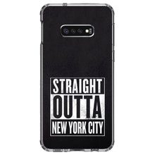 DistinctInk® Clear Shockproof Hybrid Case for Apple iPhone / Samsung Galaxy / Google Pixel - Straight Outta New York City