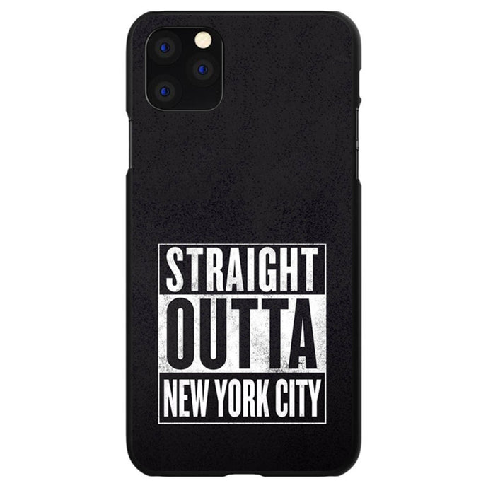 DistinctInk® Hard Plastic Snap-On Case for Apple iPhone or Samsung Galaxy - Straight Outta New York City
