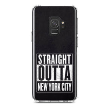 DistinctInk® Clear Shockproof Hybrid Case for Apple iPhone / Samsung Galaxy / Google Pixel - Straight Outta New York City