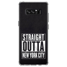 DistinctInk® Clear Shockproof Hybrid Case for Apple iPhone / Samsung Galaxy / Google Pixel - Straight Outta New York City