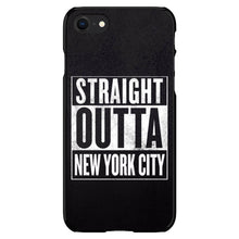 DistinctInk® Hard Plastic Snap-On Case for Apple iPhone or Samsung Galaxy - Straight Outta New York City