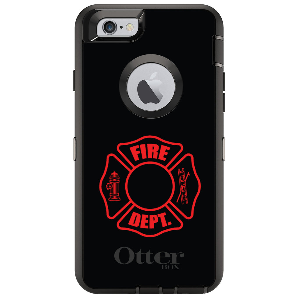 Red Fire Department OtterBox Defender Case for iPhone & Galaxy, view 4