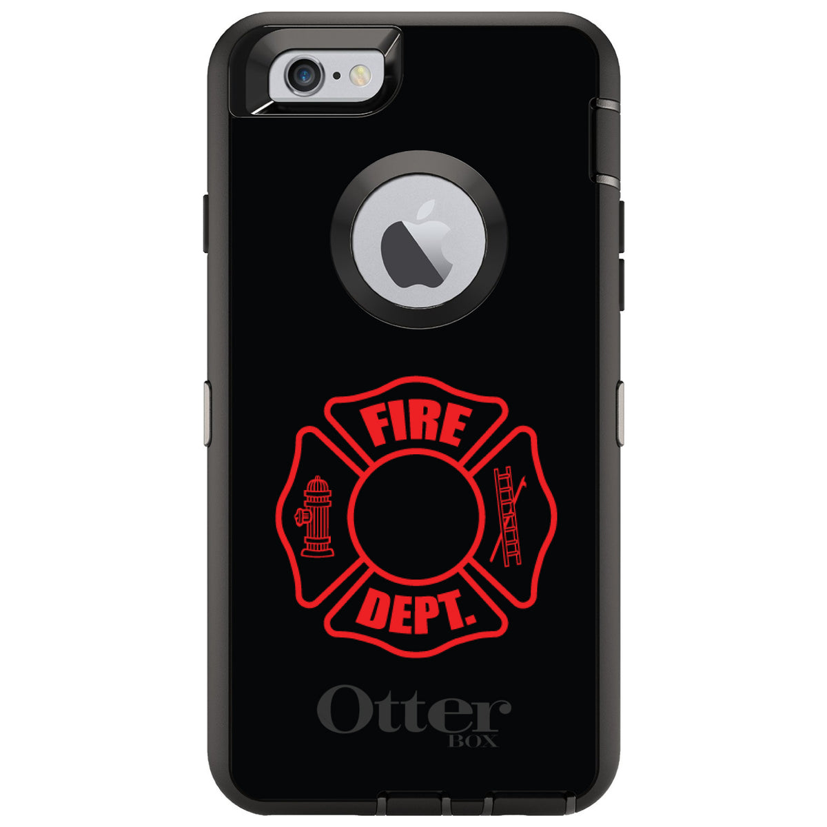 Red Fire Department OtterBox Defender Case for iPhone & Galaxy, view 4
