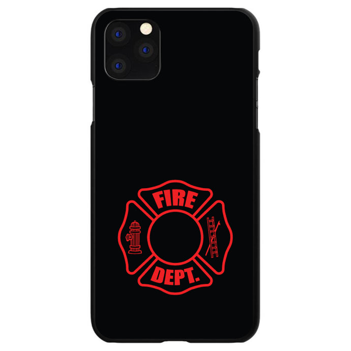 DistinctInk® Hard Plastic Snap-On Case for Apple iPhone or Samsung Galaxy - Red Fire Department