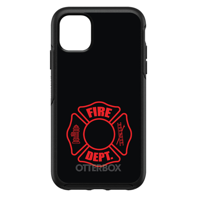 DistinctInk™ OtterBox Symmetry Series Case for Apple iPhone / Samsung Galaxy / Google Pixel - Red Fire Department