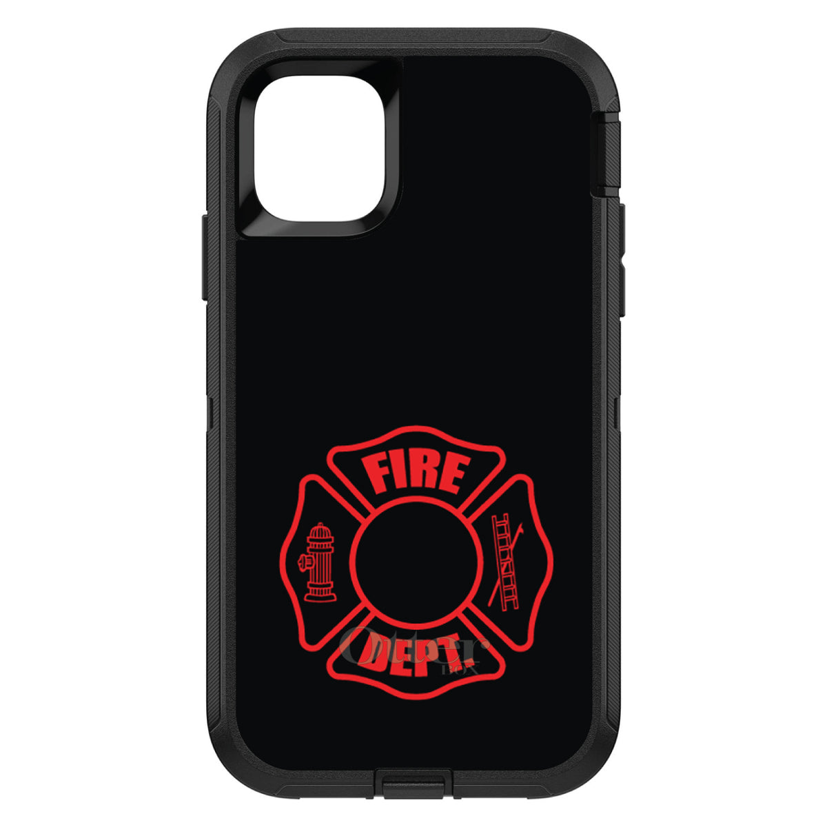 Red Fire Department OtterBox Defender Case for iPhone & Galaxy, view 2
