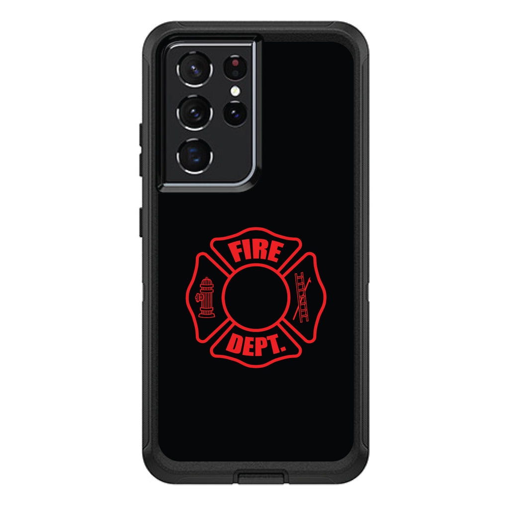 Red Fire Department OtterBox Defender Case for iPhone & Galaxy, view 7