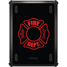 DistinctInk™ OtterBox Defender Series Case for Apple iPad / iPad Pro / iPad Air / iPad Mini - Red Fire Department