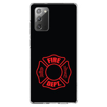 DistinctInk® Clear Shockproof Hybrid Case for Apple iPhone / Samsung Galaxy / Google Pixel - Red Fire Department Maltese Cross