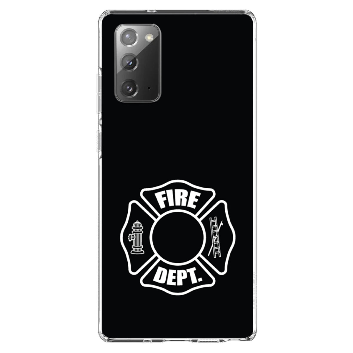 White Fire Department Maltese Cross Clear Shockproof iPhone Case, view 8