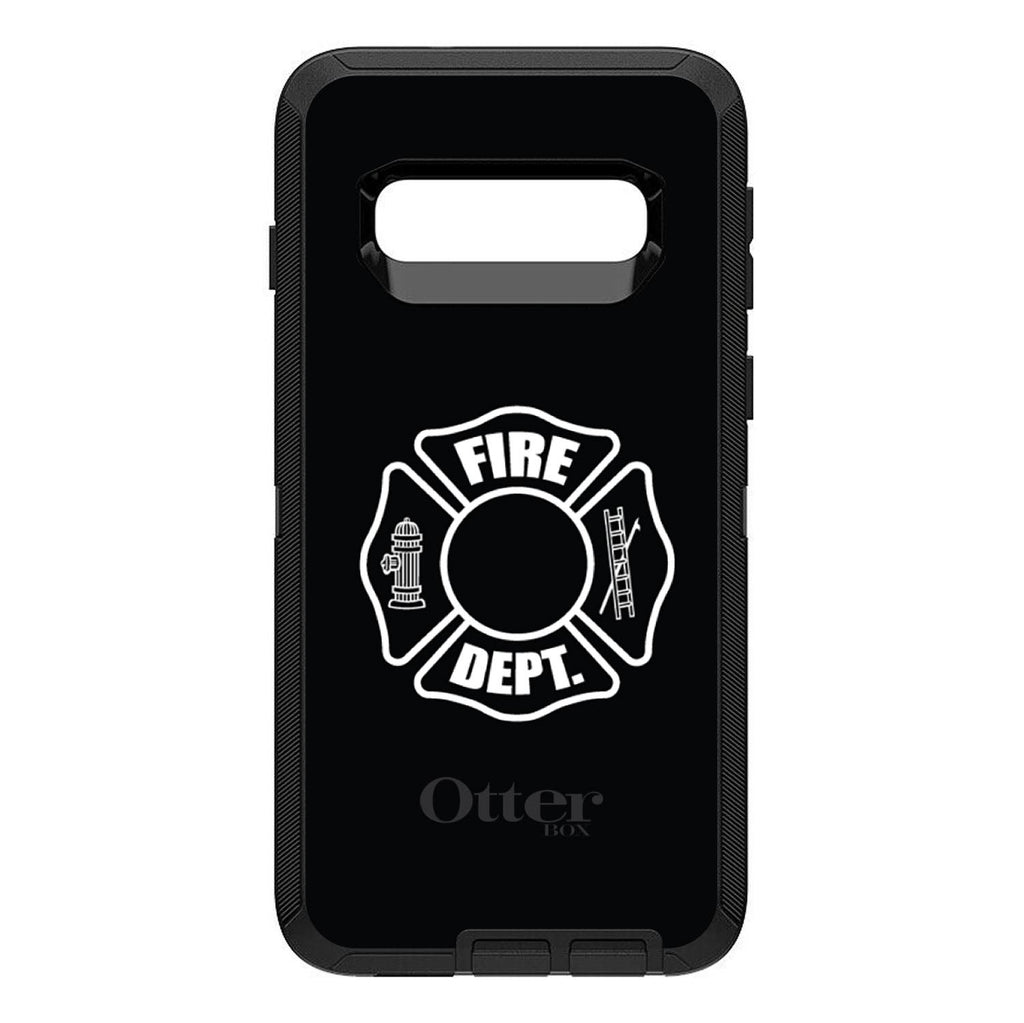 White Fire Department OtterBox Defender Case for iPhone & Galaxy, view 9