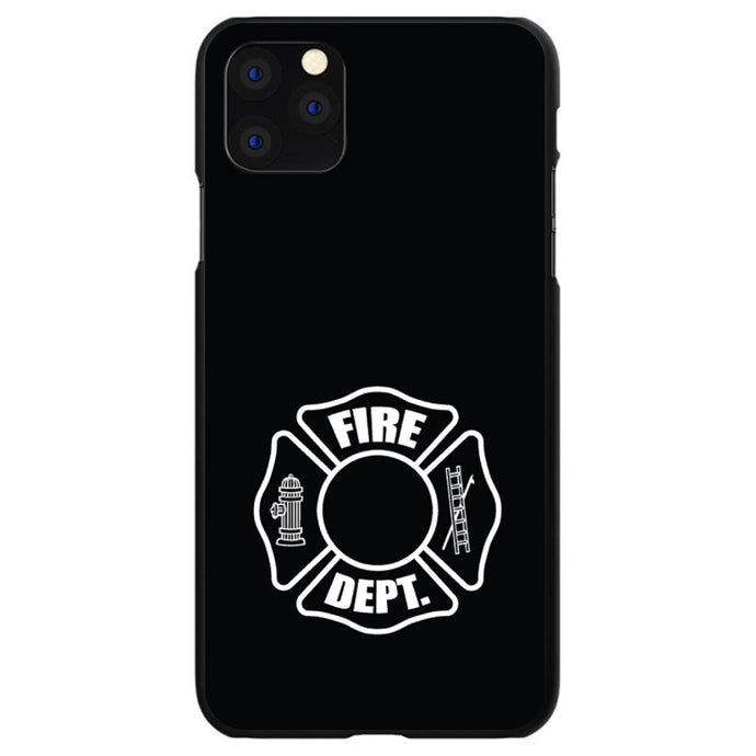 DistinctInk® Hard Plastic Snap-On Case for Apple iPhone or Samsung Galaxy - White Fire Department