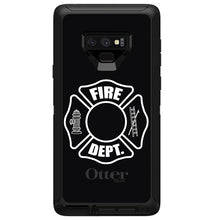 DistinctInk™ OtterBox Defender Series Case for Apple iPhone / Samsung Galaxy / Google Pixel - White Fire Department
