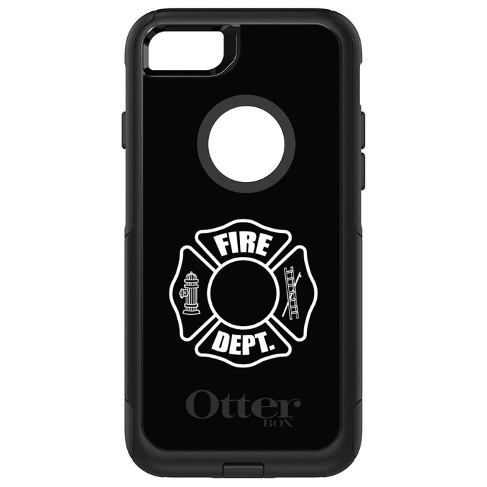 DistinctInk OtterBox Commuter Series Case for Apple iPhone or Samsung Galaxy - White Fire Department