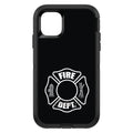 White Fire Department OtterBox Defender Case for iPhone & Galaxy, view 2