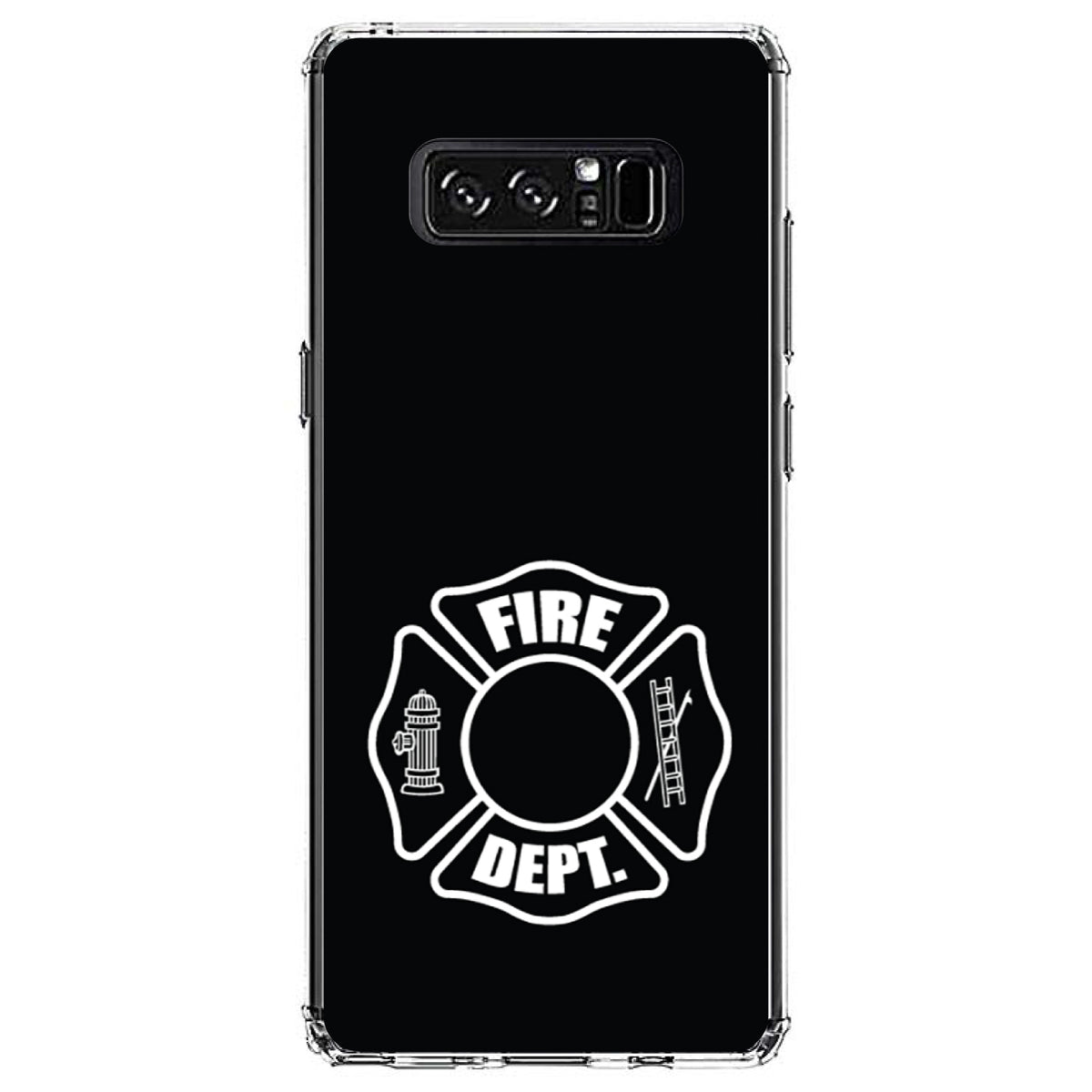 White Fire Department Maltese Cross Clear Shockproof iPhone Case, view 12