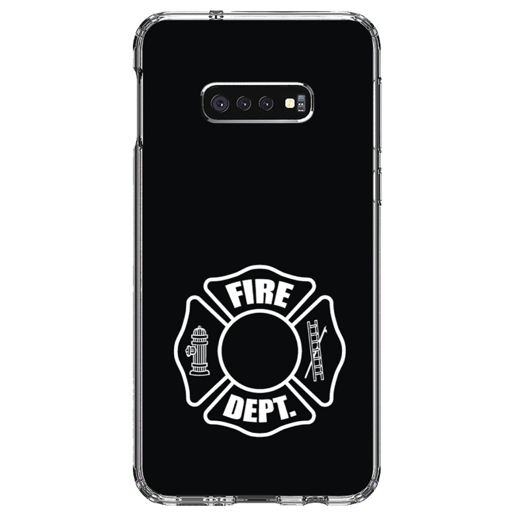 White Fire Department Maltese Cross Clear Shockproof iPhone Case, view 18