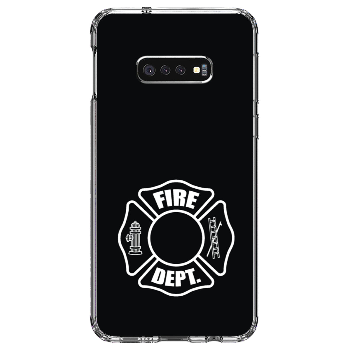 White Fire Department Maltese Cross Clear Shockproof iPhone Case, view 18