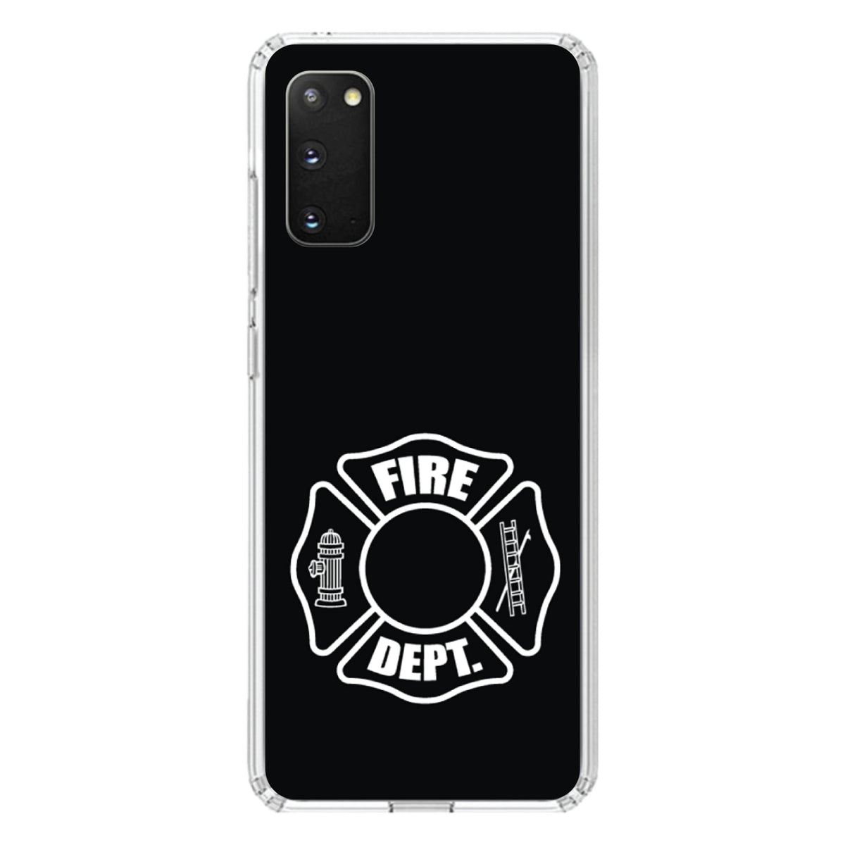 White Fire Department Maltese Cross Clear Shockproof iPhone Case, view 15