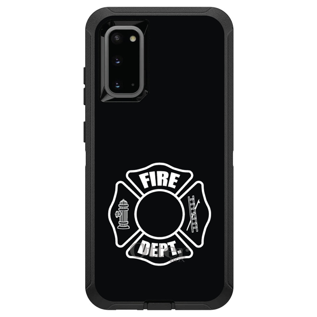 White Fire Department OtterBox Defender Case for iPhone & Galaxy, view 8