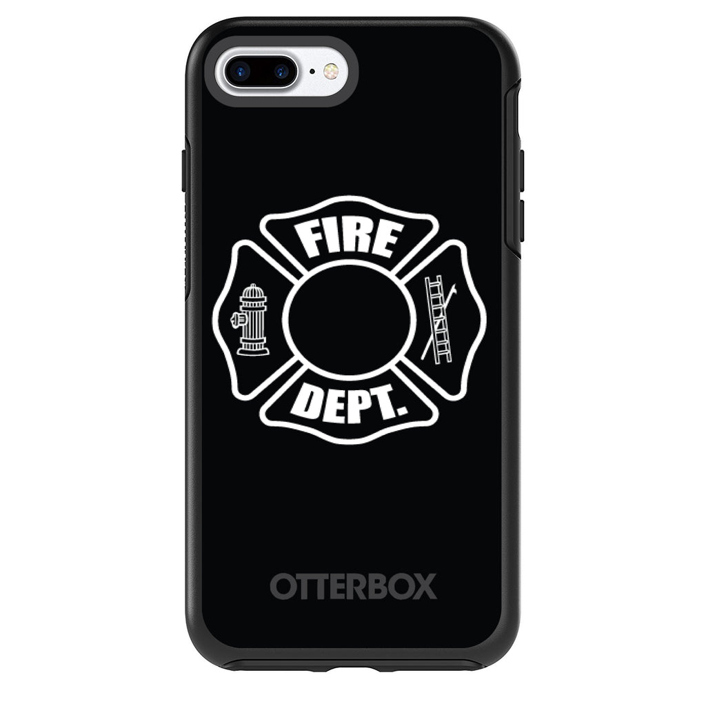 White Fire Department OtterBox Symmetry Case for iPhone & Galaxy, view 2