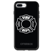 DistinctInk™ OtterBox Symmetry Series Case for Apple iPhone / Samsung Galaxy / Google Pixel - White Fire Department