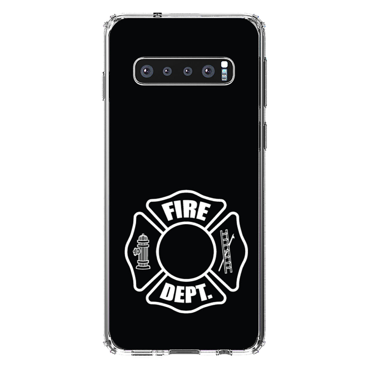 White Fire Department Maltese Cross Clear Shockproof iPhone Case, view 17