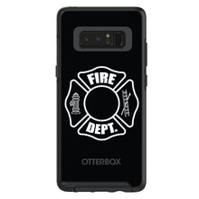 DistinctInk™ OtterBox Symmetry Series Case for Apple iPhone / Samsung Galaxy / Google Pixel - White Fire Department