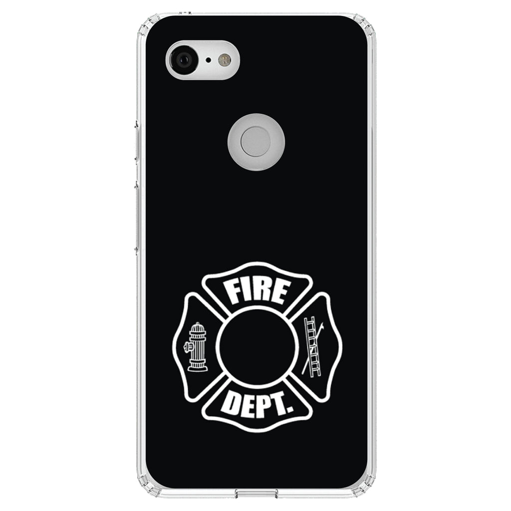 White Fire Department Maltese Cross Clear Shockproof iPhone Case, view 22